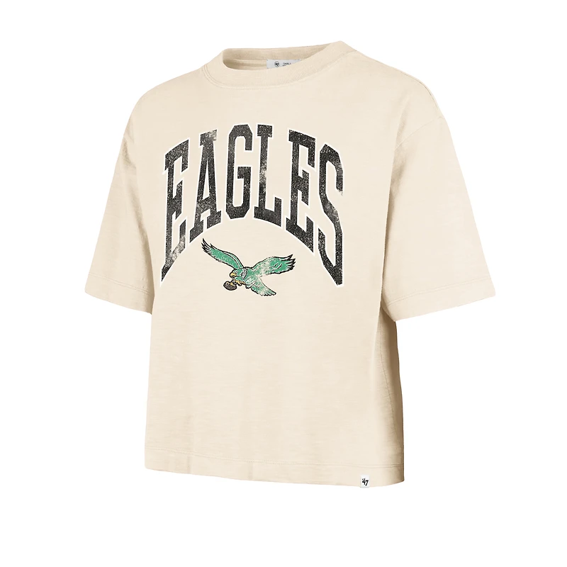 T-shirt court Philadelphia Eagles '47 Natural Mindi Slub pour femme