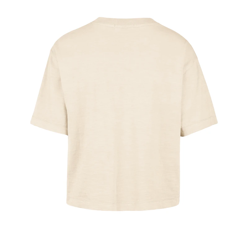 Women's '47  Natural Philadelphia Eagles Cropped Mindi Slub T-Shirt