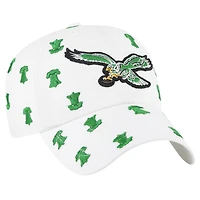 Women's '47 White Philadelphia Eagles Confetti Clean Up Adjustable Hat