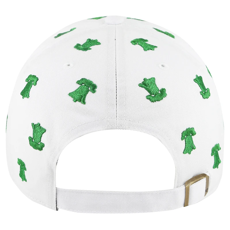 Women's '47 White Philadelphia Eagles Confetti Clean Up Adjustable Hat