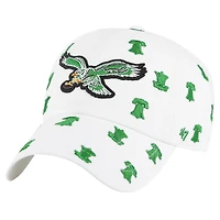 Casquette ajustable blanche « 47 Philadelphia Eagles Confetti Clean Up » pour femme