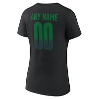 Women's Black Philadelphia Eagles Home Field Pop Personalized Name & Number V-Neck T-Shirt