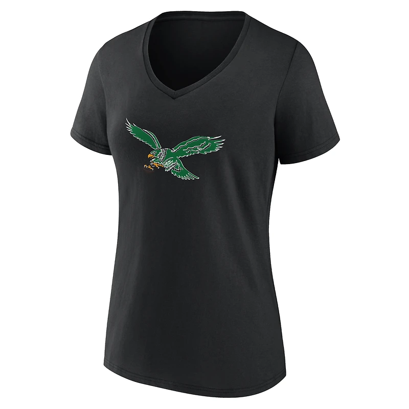 Women's Philadelphia Eagles Team Authentic Classic Personalized Name & Number V-Neck T-Shirt