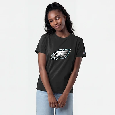 Women's Champion  Black Philadelphia Eagles Logo T-Shirt