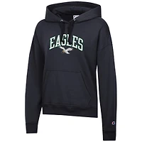 Sweat à capuche Powerblend noir pour femme Champion des Philadelphia Eagles