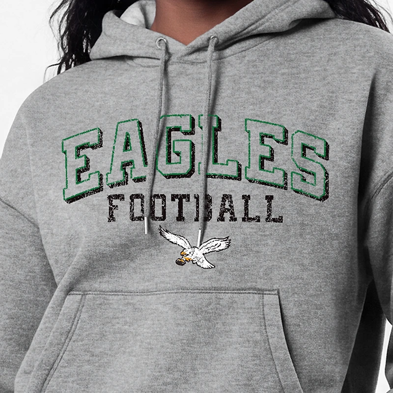 Women's Champion Gray Philadelphia Eagles Triumph Tri-Blend Hoodie