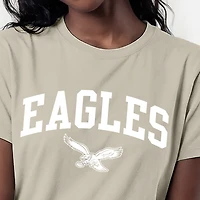 Women's Champion  Light Brown Philadelphia Eagles Cocoa Butter T-Shirt