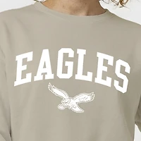 Women's Champion  Light Brown Philadelphia Eagles Powerblend Cocoa Butter Fleece Sweatshirt
