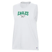 Women's Champion  White Philadelphia Eagles Muscle Tank Top