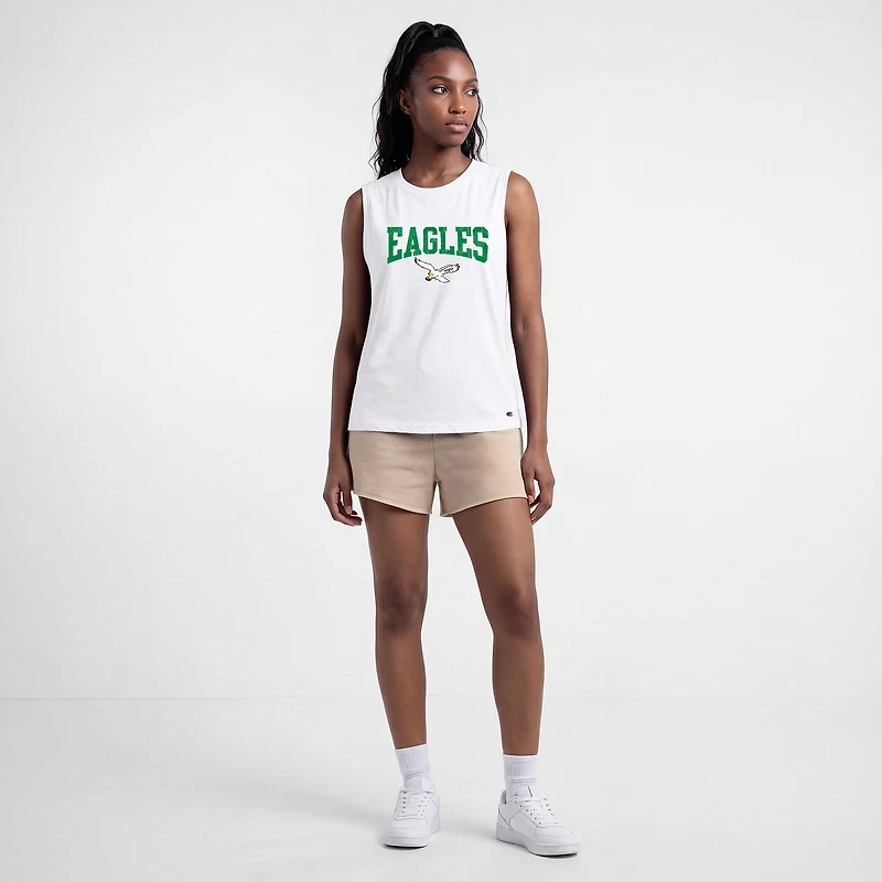 Women's Champion  White Philadelphia Eagles Muscle Tank Top