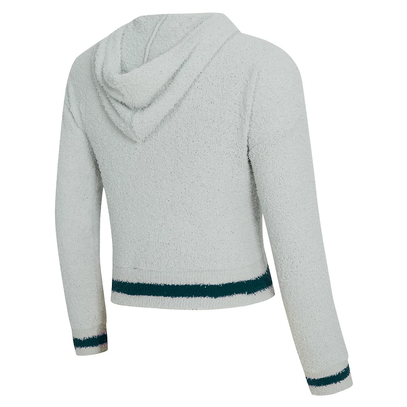 Ensemble sweat à capuche et short manches longues Whitley gris Philadelphia Eagles pour femme Concepts Sport