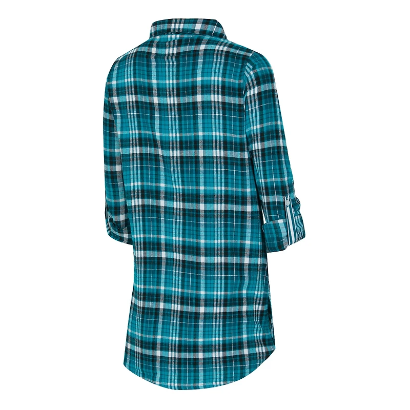 Chemise de nuit à carreaux tri-mélange vert Philadelphia Eagles Laney pour femme, Concepts Sport, femme.