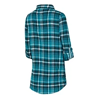 Chemise de nuit à carreaux tri-mélange vert Philadelphia Eagles Laney pour femme, Concepts Sport, femme.