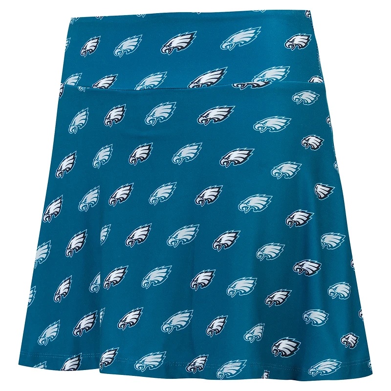 Women's Concepts Sport Midnight Green Philadelphia Eagles Record Allover Print Knit Sleep Skort