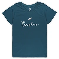 Ensemble de nuit grande taille pour femme Concepts Sport Philadelphia Eagles avec haut et pantalon à inscription