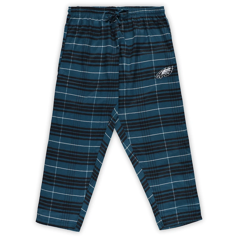 Ensemble de nuit grande taille pour femme Concepts Sport Philadelphia Eagles avec haut et pantalon à inscription