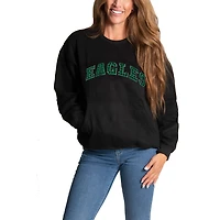 Sweat-shirt à bijoux en chenille noir pour femme des Philadelphia Eagles