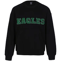 Sweat-shirt à bijoux en chenille noir pour femme des Philadelphia Eagles