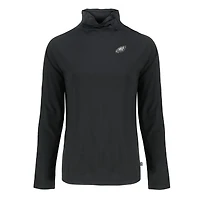 Women's Cutter & Buck Black Philadelphia Eagles Coastline Epic Comfort Eco Recycled Funnel Neck Pullover Sweatshirt