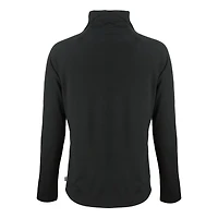 Women's Cutter & Buck Black Philadelphia Eagles Historic Coastline Epic Comfort Eco Recycled Funnel Neck Raglan Pullover Sweatshirt