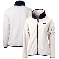 Women's Cutter & Buck Cream Philadelphia Eagles Cascade Eco Sherpa Fleece Full-Zip Jacket