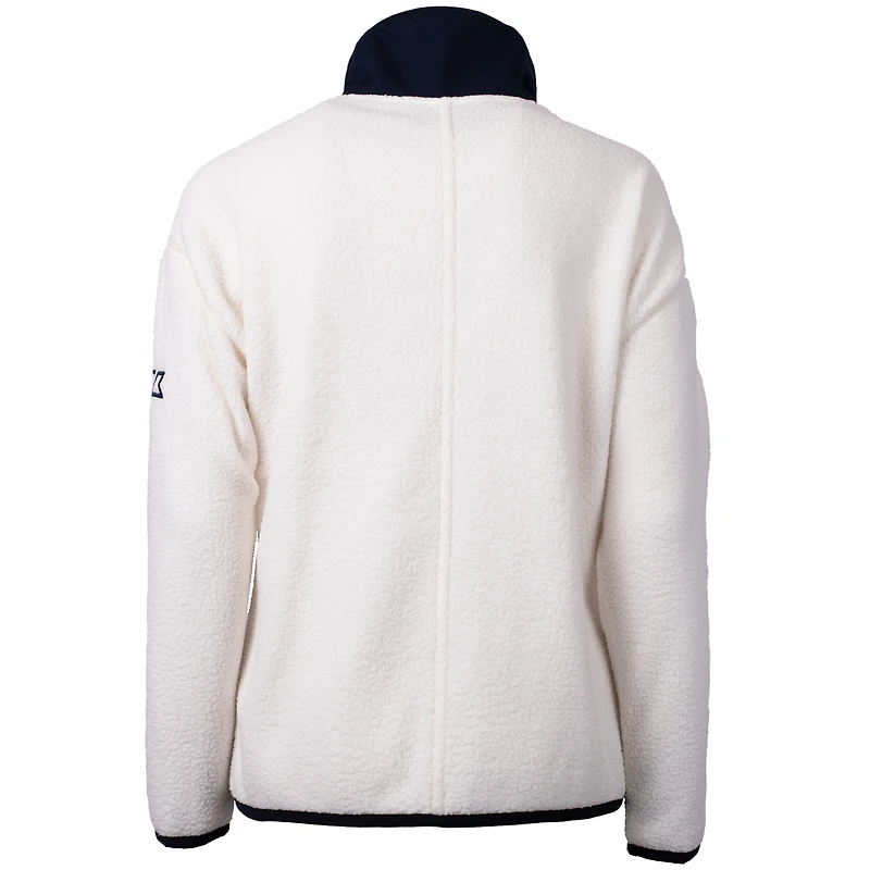 Women's Cutter & Buck Cream Philadelphia Eagles Cascade Eco Sherpa Fleece Full-Zip Jacket
