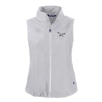 Women's Cutter & Buck  Gray Philadelphia Eagles Throwback Charter Eco Full-Zip Vest