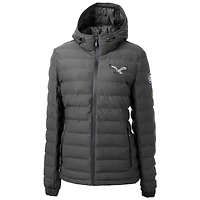 Women's Cutter & Buck  Gray Philadelphia Eagles Throwback Logo Mission Ridge Repreve Eco Insulated Full-Zip Puffer Jacket