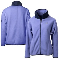 Women's Cutter & Buck Purple Philadelphia Eagles Cascade Eco Fleece Full-Zip Jacket