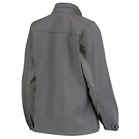 Women's Dunbrooke Charcoal Philadelphia Eagles Zephyr Softshell Full-Zip Jacket
