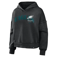Women's Fanatics Black Philadelphia Eagles Counter Run Pullover Hoodie