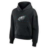 Sweat à capuche noir pour femmes Fanatics, receveur éligible des Eagles de Philadelphie