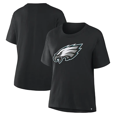 T-shirt Fanatics noir pour femmes Philadelphia Eagles Essential Legacy