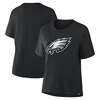 T-shirt Fanatics noir pour femmes Philadelphia Eagles Essential Legacy