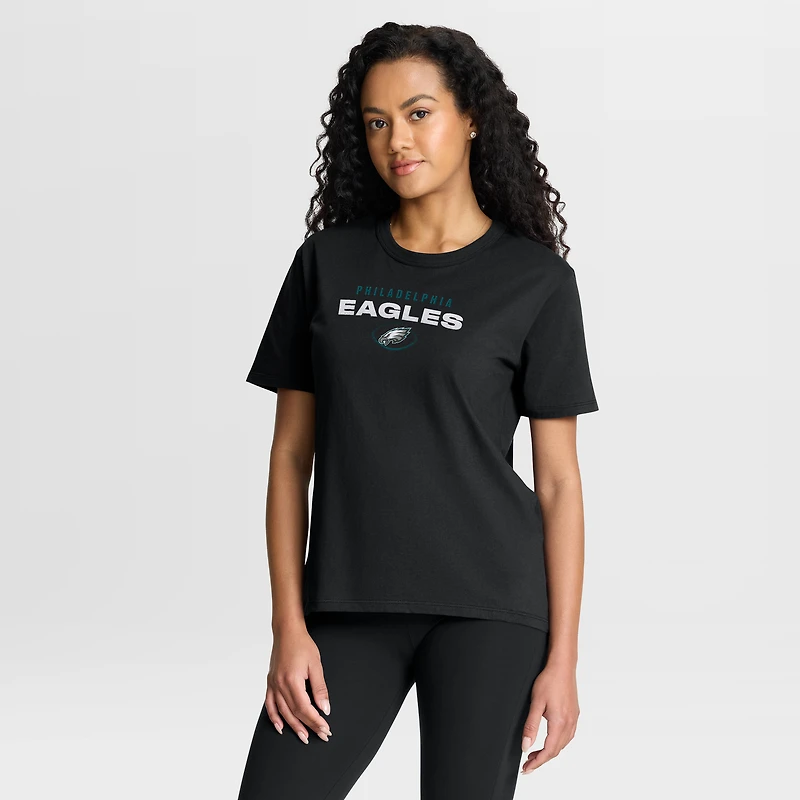 T-shirt Fanatics Black Philadelphia Eagles Fade Legacy pour femmes