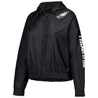 Veste noire entièrement zippée Fanatics pour femmes des Eagles de Philadelphie