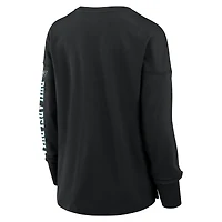 T-shirt à manches longues Fanatics noir pour femme