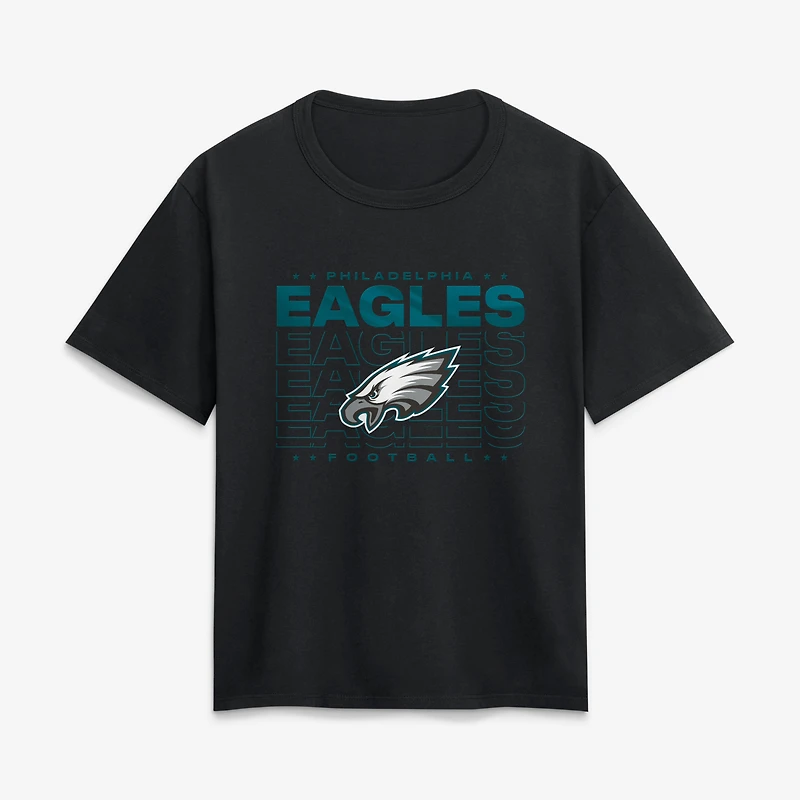 T-shirt Fanatics noir pour femmes Philadelphia Eagles Legacy