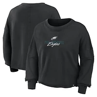 Haut oversize à manches longues Fanatics Black Philadelphia Eagles pour femme