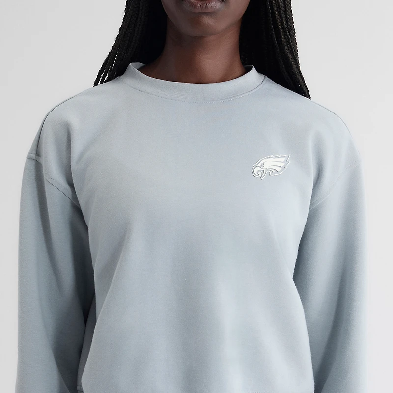 Women's Fanatics Blue Philadelphia Eagles Oversized Clutch Tri-Blend Sweatshirt