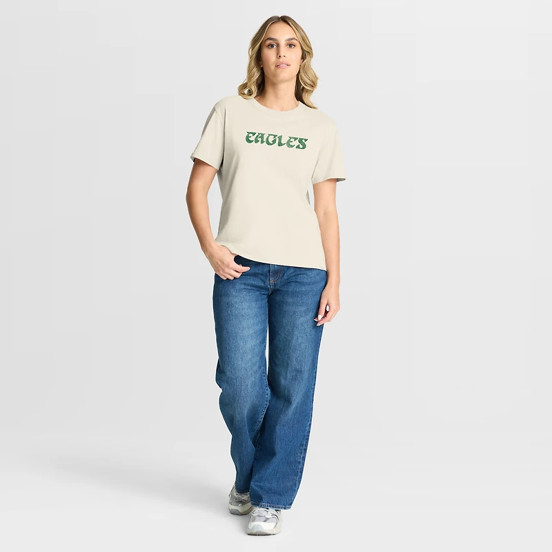 T-shirt crème Fanatics pour femme Philadelphia Eagles Dove Legacy