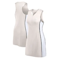 Robe à demi-zip athlétique Fanatics Cream Philadelphia Eagles Studio Boost pour femmes