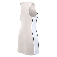 Women's Fanatics Cream Philadelphia Eagles Studio Boost Athletic Half-Zip Dress