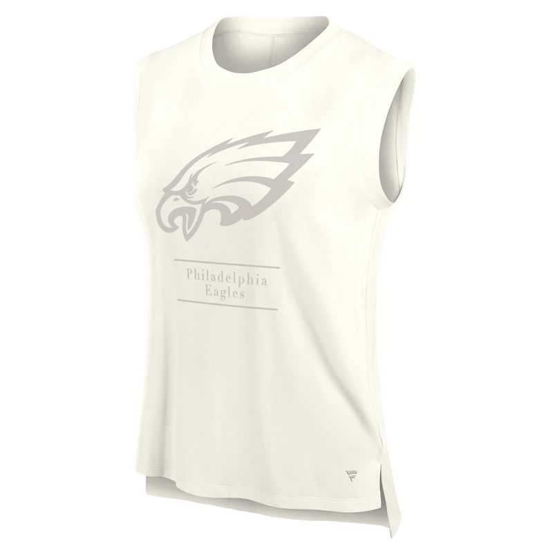 Débardeur Fanatics Cream Philadelphia Eagles Studio Embrace pour femme