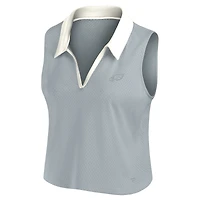 Débardeur à col en V gris Fanatics pour femme des Philadelphia Eagles Studio Wellness