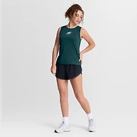 Women's Fanatics Green Philadelphia Eagles Draped Mesh Back Performance​ Tank Top