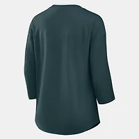 Women's Fanatics  Green Philadelphia Eagles Team First Deceptive Juke 3/4-Sleeve V-Neck T-Shirt