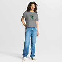 Women's Fanatics Heather Gray Philadelphia Eagles Overplayed Tribute Tri-Blend Boxy T-Shirt