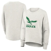 Sweat-shirt surdimensionné Fanatics gris chiné pour femme, motif Hometown des Eagles de Philadelphie