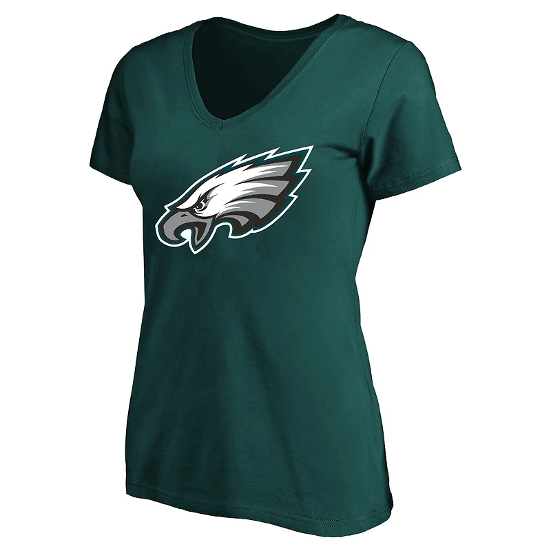 Women's Fanatics Jalen Hurts Midnight Green Philadelphia Eagles Plus Name & Number V-Neck T-Shirt